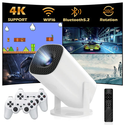 Retro Game Console with Projector, 4K HD Game Projector